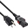 InLine 16953U virtajohto musta 3 m IEC C13 NEMA 5-15P