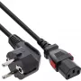 InLine 16955L virtajohto musta 5 m IEC C13 CEE7/7