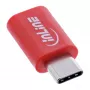 Kaapelin sukupuolenmuunnin InLine 31650 – USB-C–USB-C, punainen, 0,003 kg