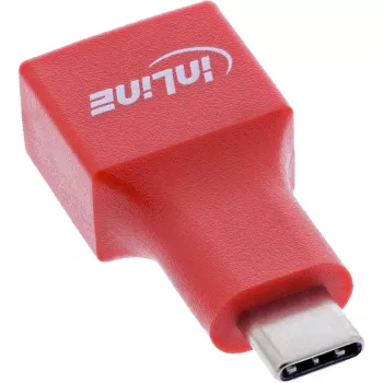 Kaapeliadapteri InLine 31651 USB-C–USB-A, USB 2.0, punainen