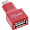 Kaapeliadapteri InLine 31651 USB-C–USB-A, USB 2.0, punainen