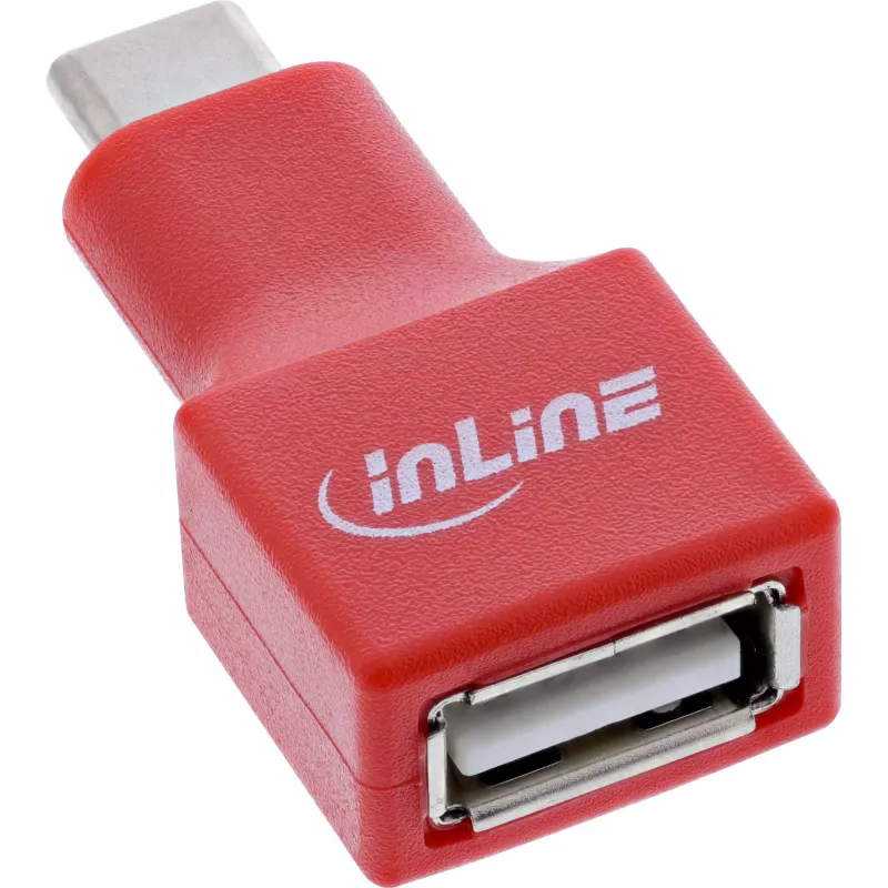 Kaapeliadapteri InLine 31651 USB-C–USB-A, USB 2.0, punainen