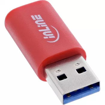 InLine 31652 kaapeliadapteri USB-A USB-C punainen