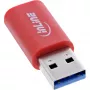 InLine 31652 kaapeliadapteri USB-A USB-C punainen