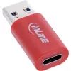 InLine 31652 kaapeliadapteri USB-A USB-C punainen