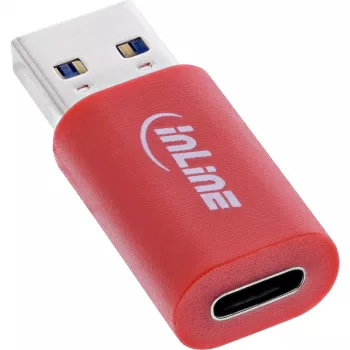 InLine 31652 kaapeliadapteri USB-A USB-C punainen