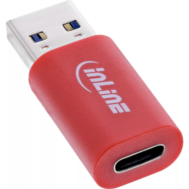 InLine 31652 kaapeliadapteri USB-A USB-C punainen