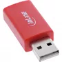 Sukupuolenmuunninkaapeli InLine 31653 USB-A–USB-A, USB 2.0, punainen