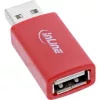 Sukupuolenmuunninkaapeli InLine 31653 USB-A–USB-A, USB 2.0, punainen