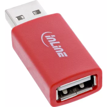 Sukupuolenmuunninkaapeli InLine 31653 USB-A–USB-A, USB 2.0, punainen
