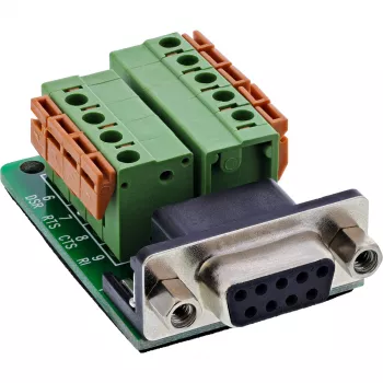 InLine 92501A johdinliitin riviliitin / D-Sub 9 musta, vihreä
