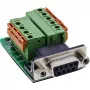 InLine 92501A johdinliitin riviliitin / D-Sub 9 musta, vihreä