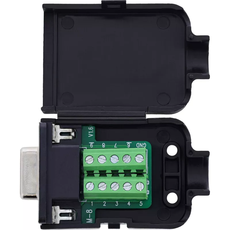 InLine 92501G liitin liitinlohko / D-Sub 9 musta