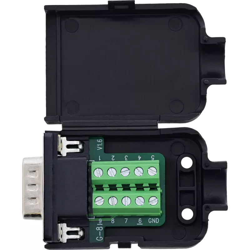 InLine 92501I kaapeliliitin riviliitin / D-Sub 9 musta