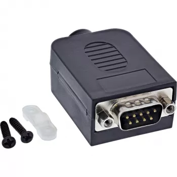 InLine 92501J kaapeliliitin riviliitin / D-Sub 9 musta