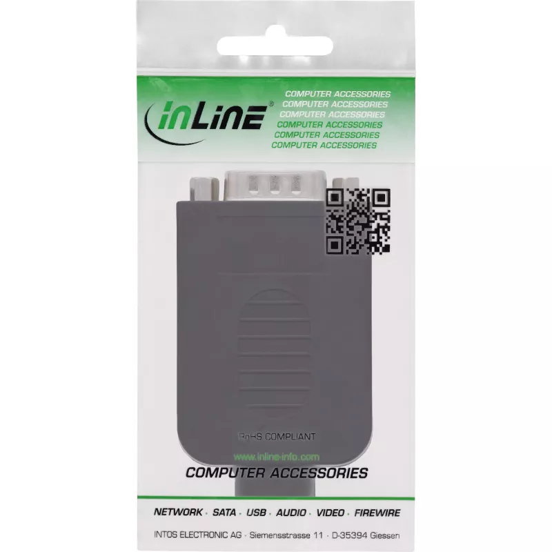 InLine 92501J kaapeliliitin riviliitin / D-Sub 9 musta
