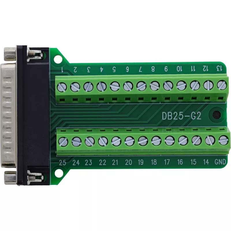 InLine 92502F kaapeliliitin riviliitin / D-Sub 25 vihreä