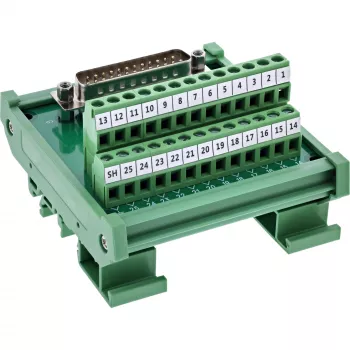 InLine 92502I kaapeliliitin riviliitin / D-Sub 25 vihreä