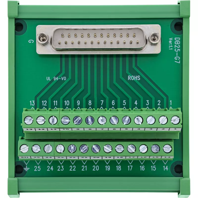 InLine 92502I kaapeliliitin riviliitin / D-Sub 25 vihreä