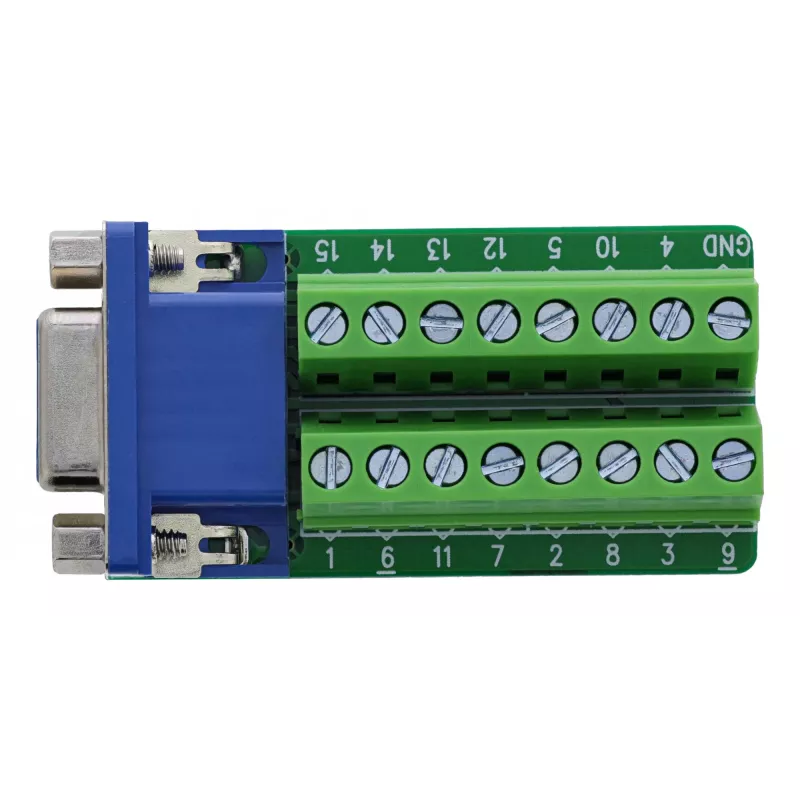 InLine 92503A johdinliitin riviliitin, VGA (HD15) sininen, vihreä