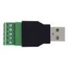 InLine 92504A kaapeliliitin USB-A / riviliitin, 5-napainen musta, vihreä
