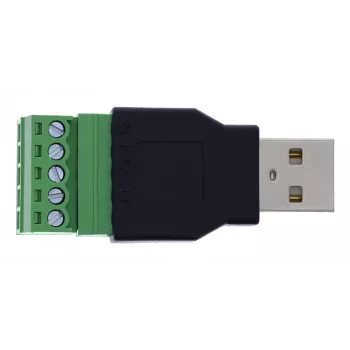 InLine 92504A kaapeliliitin USB-A / riviliitin, 5-napainen musta, vihreä
