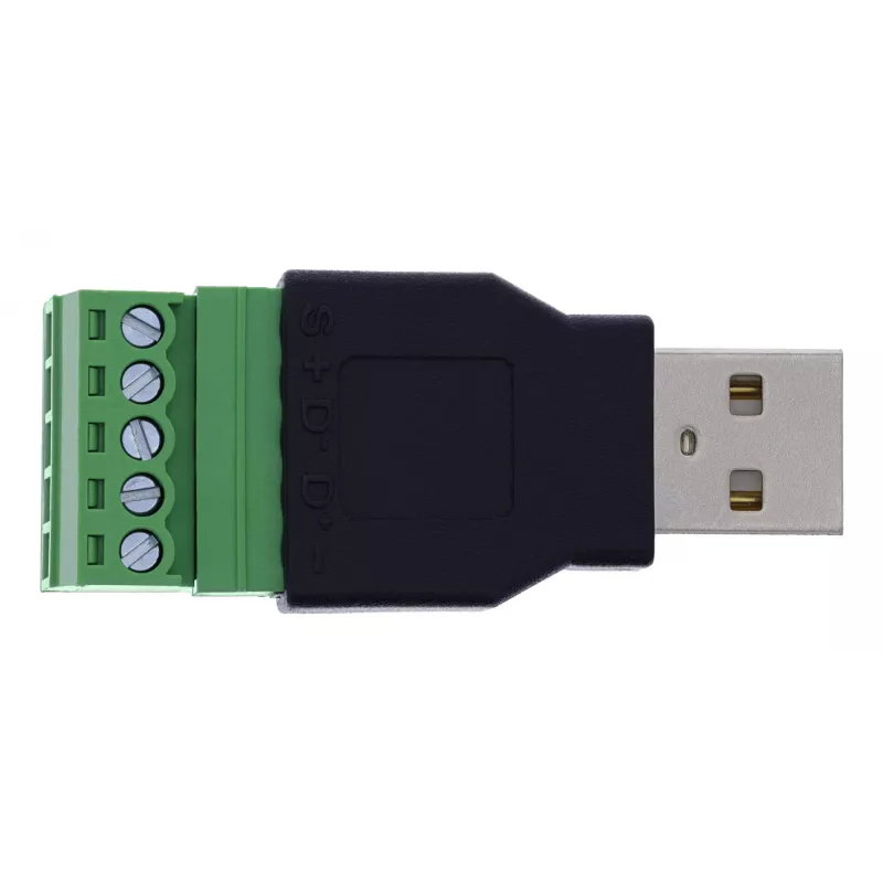 InLine 92504A kaapeliliitin USB-A / riviliitin, 5-napainen musta, vihreä