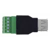 InLine 92504B johdinliitin USB-A / riviliitin, 5-napainen musta, vihreä