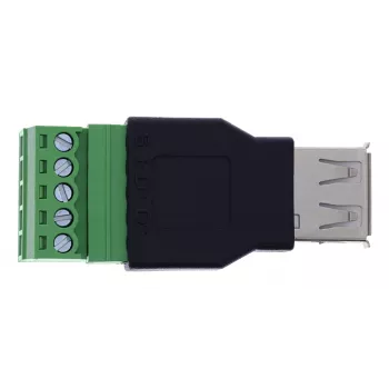 InLine 92504B johdinliitin USB-A / riviliitin, 5-napainen musta, vihreä