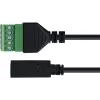InLine 92504F kaapeliadapteri USB-C / riviliitin, 5-napainen musta, vihreä