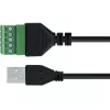 InLine 92504G kaapeliliitin USB-A / riviliitin, 5-napainen musta, vihreä