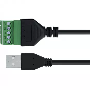 InLine 92504G kaapeliliitin USB-A / riviliitin, 5-napainen musta, vihreä
