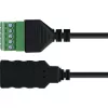 InLine 92504H johdinliitin USB-A / liitinlohko, 5-napainen musta, vihreä