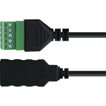 InLine 92504H johdinliitin USB-A / liitinlohko, 5-napainen musta, vihreä