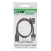InLine 92504H johdinliitin USB-A / liitinlohko, 5-napainen musta, vihreä