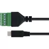InLine 92504C kaapeliadapteri Micro USB / riviliitin, 5-napainen musta, vihreä