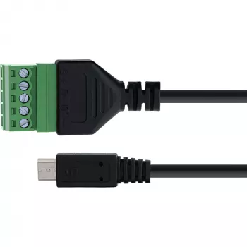 InLine 92504C kaapeliadapteri Micro USB / riviliitin, 5-napainen musta, vihreä