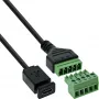 InLine 92504D johdinliitin Micro-USB / riviliitin, 5-napainen musta, vihreä