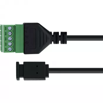 InLine 92504D johdinliitin Micro-USB / riviliitin, 5-napainen musta, vihreä