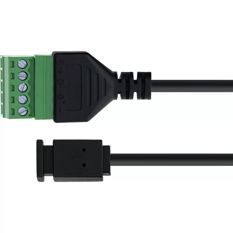 InLine 92504D johdinliitin Micro-USB / riviliitin, 5-napainen musta, vihreä