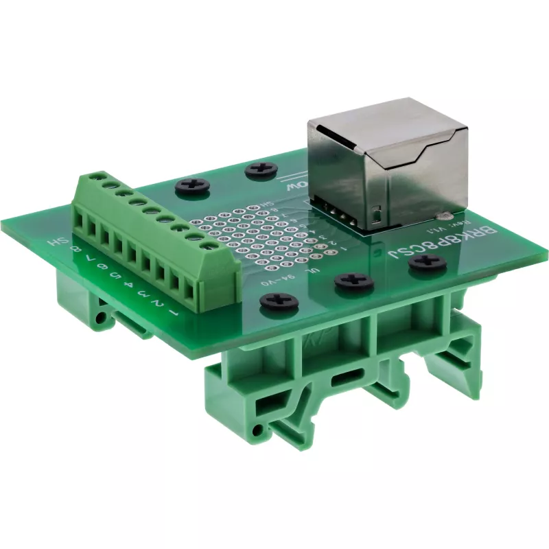 InLine 92505B RJ45-liitin riviliitin, suora, DIN-kisko