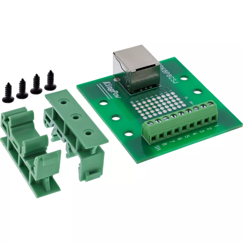 InLine 92505B RJ45-liitin riviliitin, suora, DIN-kisko
