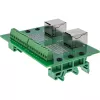 InLine 92505C kaksois-RJ45-liitin riviliitin, suora, DIN-kisko