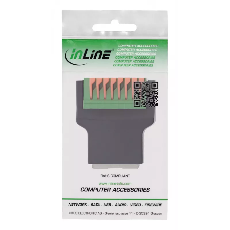 InLine 92505E kaapeliliitin RJ45 8P8C / riviliitin, 8-napainen musta
