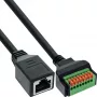 InLine 92505H johdinliitin RJ45 Cat.5e 8P8C / riviliitin, 8-napainen musta