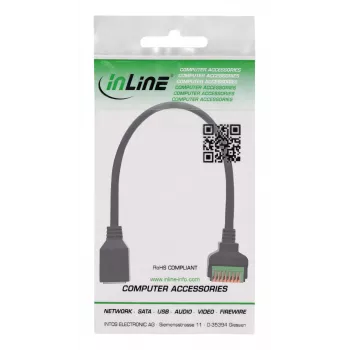InLine 92505H johdinliitin RJ45 Cat.5e 8P8C / riviliitin, 8-napainen musta