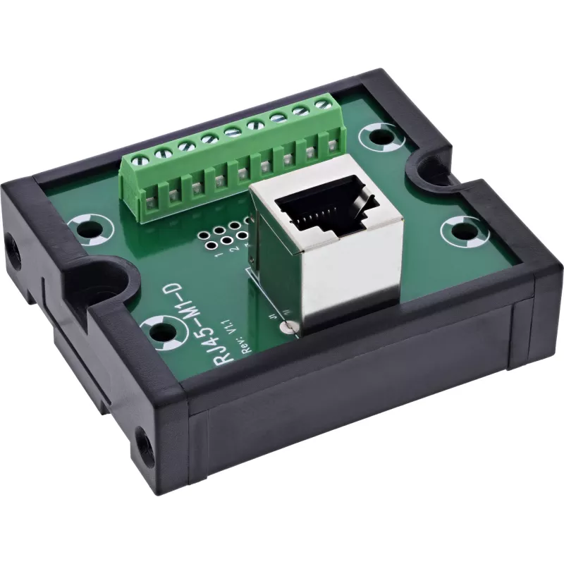 InLine 92505J johdinliitin RJ45 8P8C / riviliitin, 9-napainen, musta, vihreä