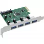 InLine 76666M liitäntäkortti/sovitin sisäinen USB 3.2 Gen 1 (3.1 Gen 1)