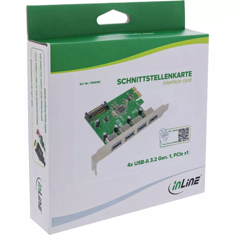 InLine 76666M liitäntäkortti/sovitin sisäinen USB 3.2 Gen 1 (3.1 Gen 1)