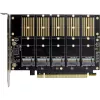 InLine 76619G liitäntäkortti, PCIe x16 - 5x M.2 Key B SATA, sis. matalaprofiilikiinnikkeen
